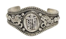 Cuff Bracelet Om Bracelet Tribal Bracelet Bohemian Bracelet Gypsy Yoga Healing