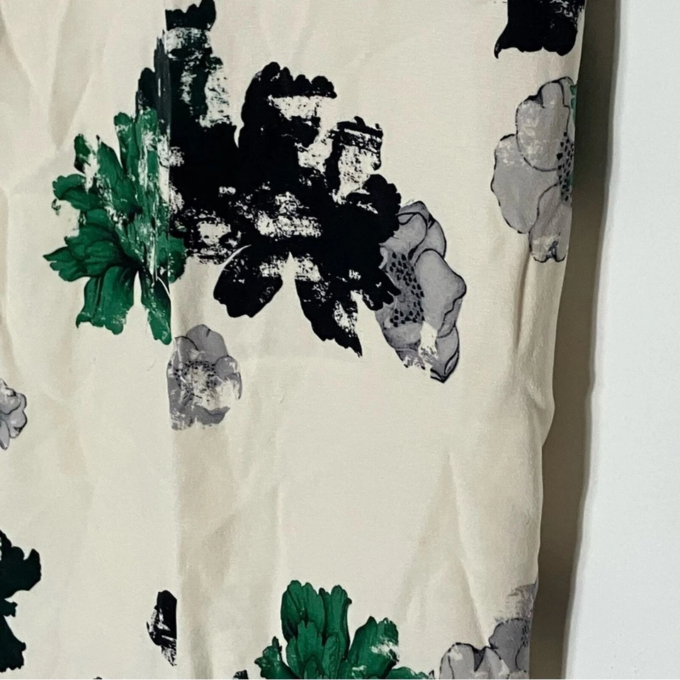 A.L.C. Шелковая юбка-карандаш с цветочным принтом 4 - Изображение 3 из 4