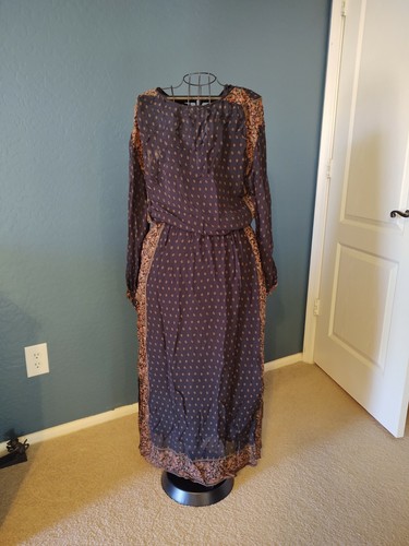 Lucky Brand Boho Long Sleeve Maxi Dress 