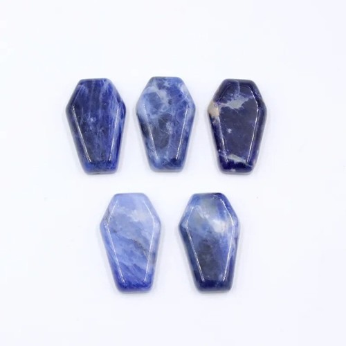 5 Pcs Natural Blue Sodalite Coffin Step Cut 7x12mm - 18x25mm African Gemstone - Imagen 2 de 6