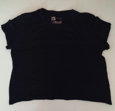 New Yorker Cropped Shirt-T-Shirt Damen Gr.XS schwarz Neuw. - Bild 1 von 3