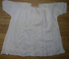 ANTIQUE BABY DRESS WITH PIN TUCKS EMBRODERED FLORAL LACE SALVAGE DOLL MATERIAL