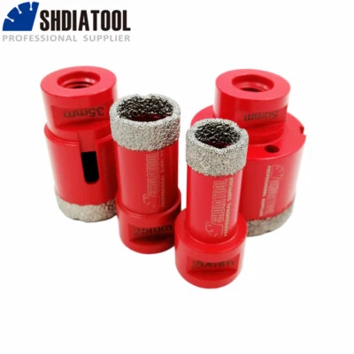 SHDIATOOL 4pcs/set Dry Diamond Drill Bits Porcelain Tile Marble Core Hole Saw M14 Cutter