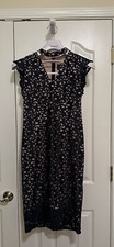 Adrianna Papell Navy/Beige Dress