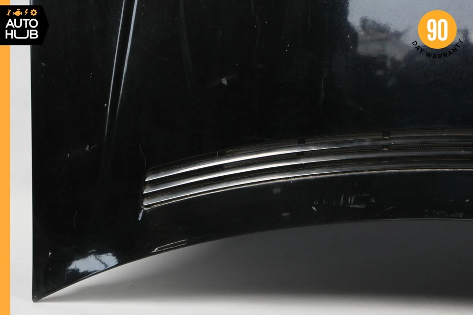 Conjunto de panel de cubierta de capó negro 94-99 Mercedes W140 S500 S320 S420 sedán OEM Foto 4 de 4