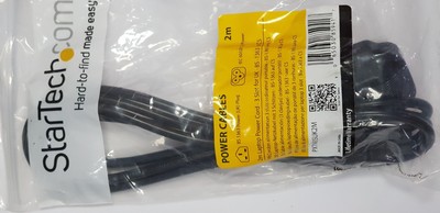 Laptop Netzkabel Startech.com 3 Pin UK auf C5 Kleeblatt Kabel Neu