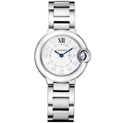 New Cartier Ballon Bleu  Stainless Steel Quartz 28 mm Silver Watch W4BB0029