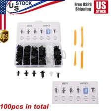100 x Box Set Bumper Fender Liner Push Type Retainer Clips For Chevy GM Car Suv