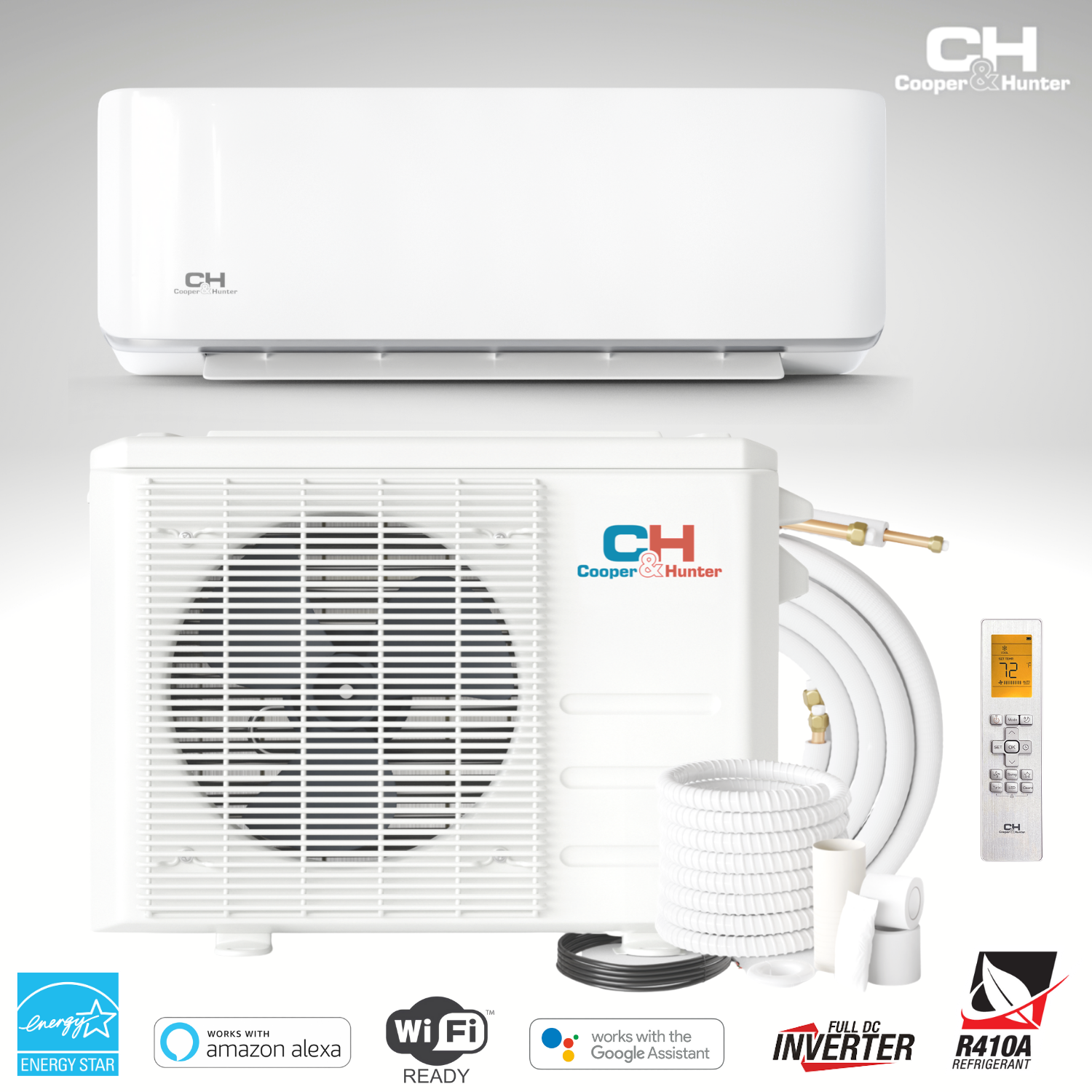 Cu0026h Sophia 9000 BTU 115v Ductless Mini Split Air Conditioner Heat Pump 22.5  Seer for sale online | eBay