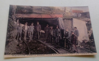 1907 Darr Coal Mine Explosion Rescue Party Jacobs Creek Pa. 237 Die NEW POSTCARD
