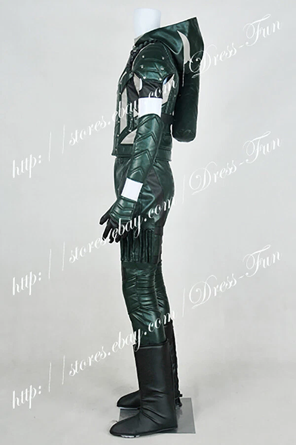 Flecha Verde 4 Oliver Queen Cosplay Disfraz Verde Adulto Uniforme de Combate Conjunto Foto 4 de 4