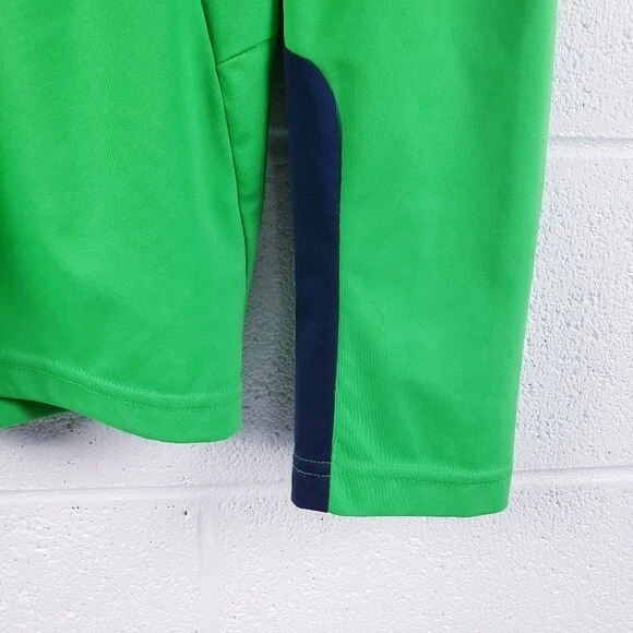 RLX Ralph Lauren яркий зеленый 1/4 молнии длинным рукавом эластичной впитывающий пуловер большой - Изображение 3 из 4