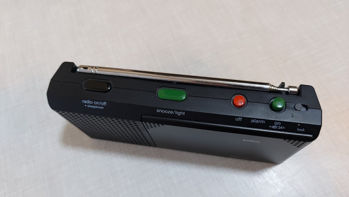 ⏰ Vintage BRAUN Digital/Analog Radio Alarm Clock Type 3869