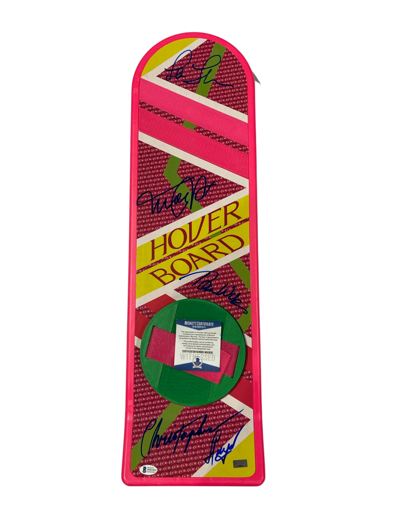 MICHAEL J FOX CAST SIGNED BACK TO THE FUTURE HOVERBOARD AUTOGRAPH