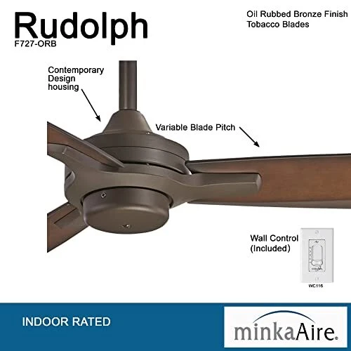 Minka-Aire F727-BN/MM, Rudolph 52" Ceiling Fan,  Assorted Sizes , Colors  - Picture 51 of 57