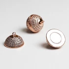 Sparkle Zircon Crystal Beads Round Ball Strong Magnetic Connector Clasps for DIY