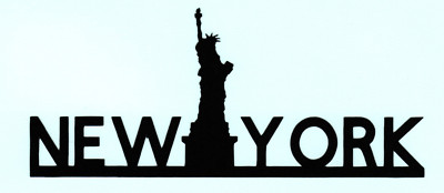 New York City Die Cut - Title Die Cut, 2.5'' x 6'' - Any Color