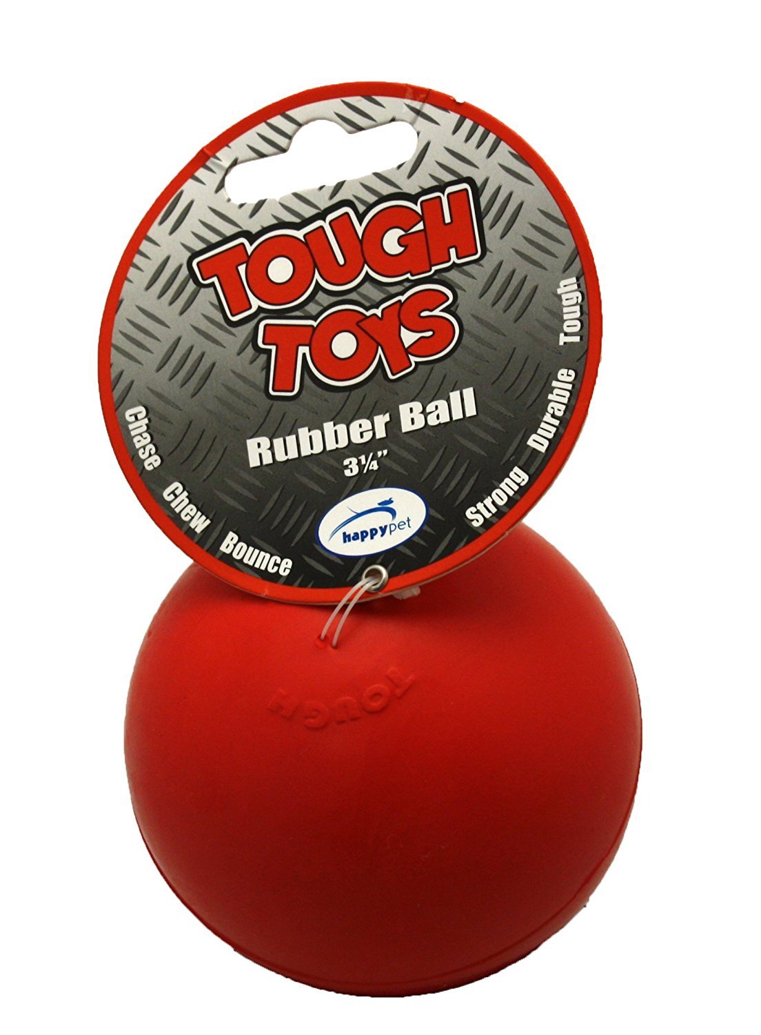 Happy Pet Tough Rubber Ball Durable Dog Toy For Teeth & Gums 2 Sizes 2.