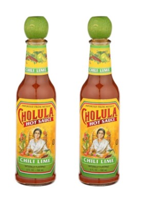 Cholula 5 oz Bottle Chili Lime Hot Sauce 2/Pack