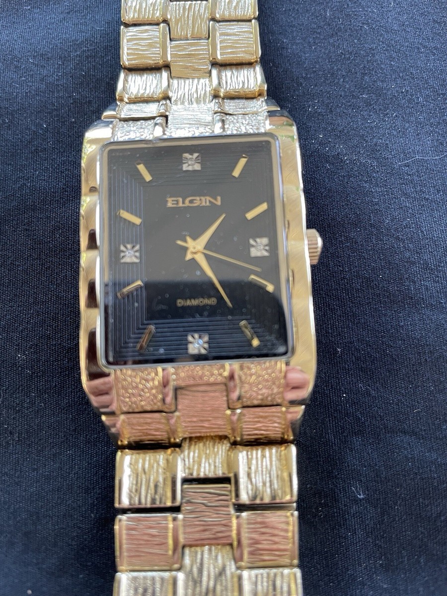 Elgin Gold Reloj Elgin De Hombre Elgin Adult Male Gold-Tone Analog
