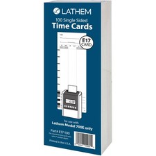 Lathem Model 700E Clock Single Sided Time Car...