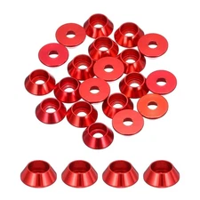 MECCANIXITY M3 Cone Cup Washers,Anodized Aluminum Gaskets Cup Head Washer Gas...