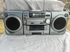 AIWA Boombox Stereo System Works CA-D230 Cassette & CD Vintage AC + Battery