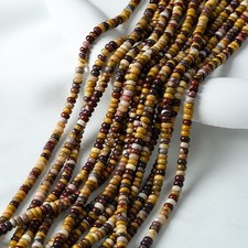 2x4mm Natural Mookaite Jasper Rondelle Spacer Disc Beads for Jewelry Making DIY