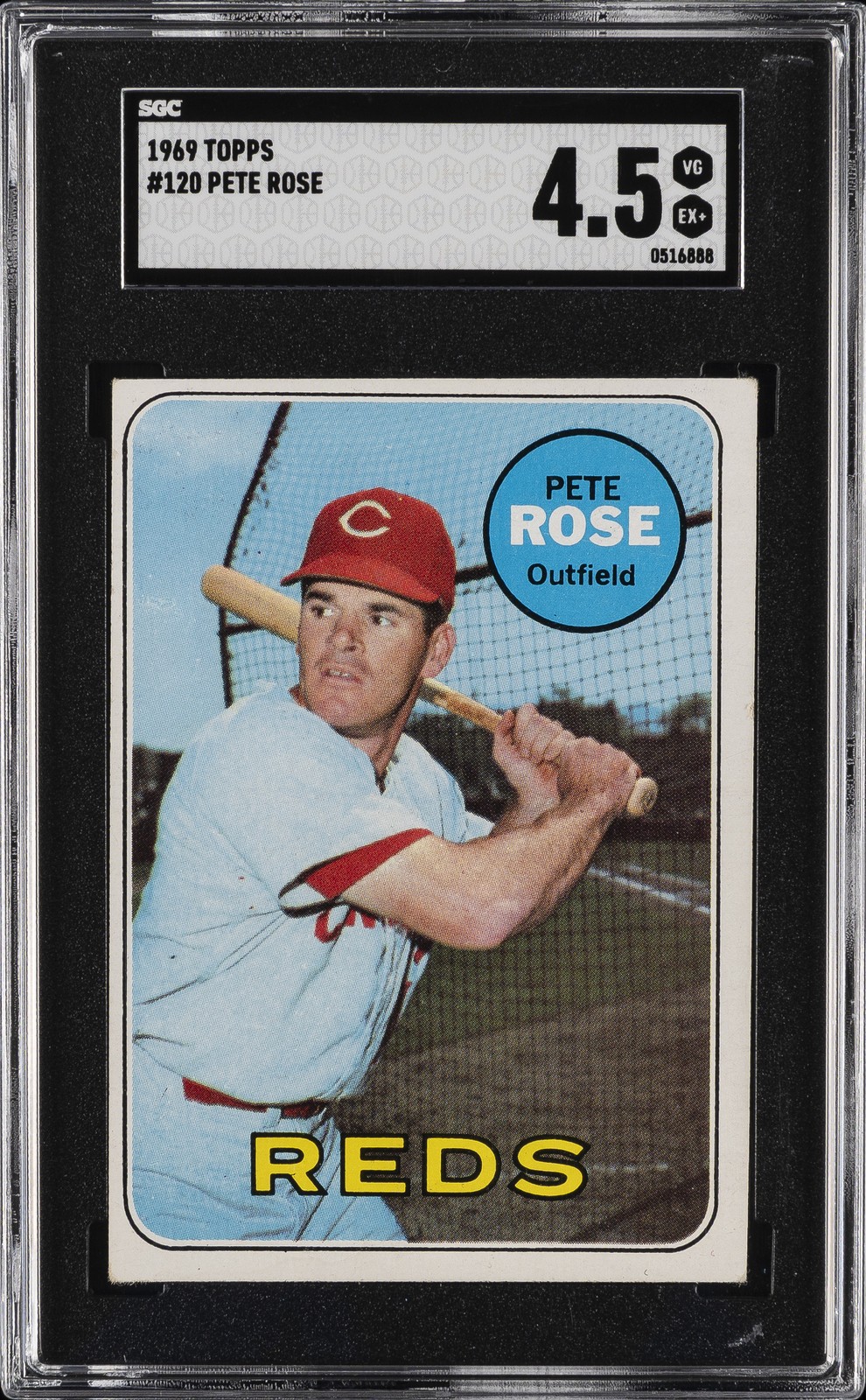 1969 TOPPS #120 PETE ROSE SGC 4.5