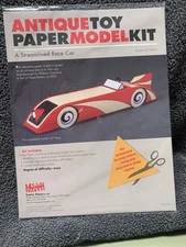 Antique Paper Model Kit Race Car