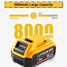 2 Pack 20V Max XR 6.0Ah 8.0Ah Lithium Ion Battery For DeWalt DCB200 DCB204 NEW