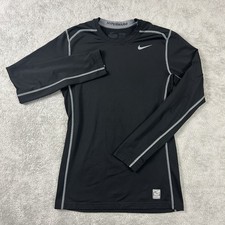 Nike Pro Combat Hyperwarm Dri-FIT Long Sleeve Black Fitted Compression Top Small