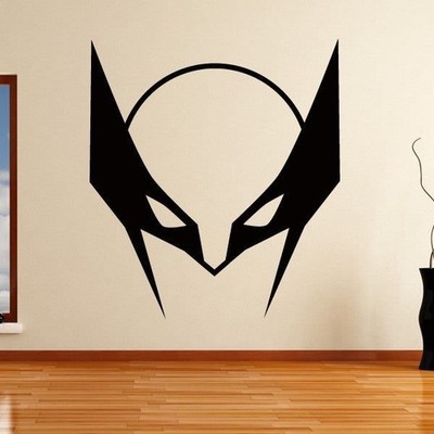 Wolverine Superhelden Maske Wandbild Aufkleber