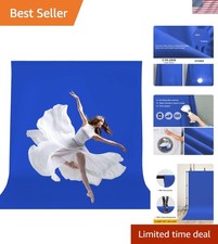 Professional 10x12ft Royal Blue Backdrop - Easy to Clean  Wrinkle-Resistant