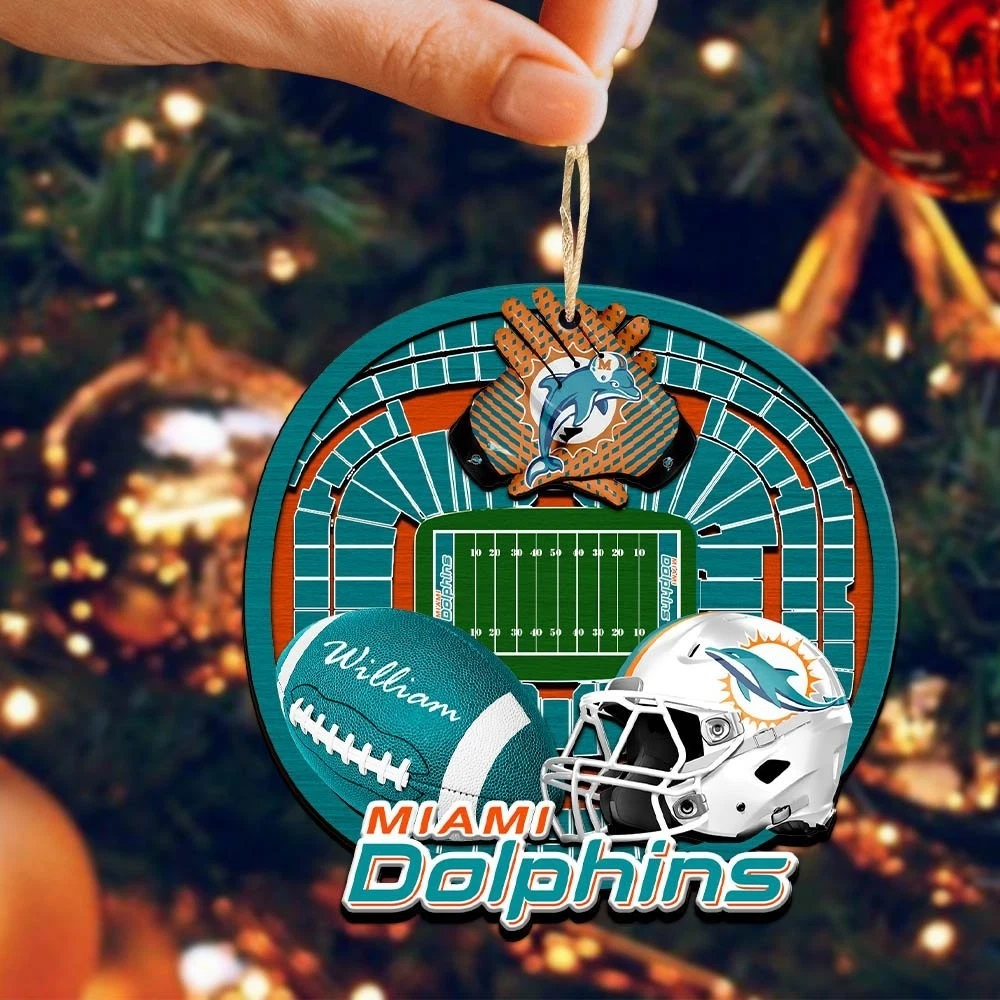 Personalized Miami Team Dolphinss Sport Stadium Ornament Gift For Fans