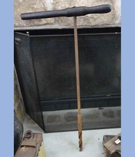 antique 36" كبير HAND WROUGHT AUGER twist drill أداة