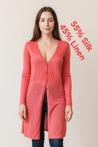 Women Boden Sweater Coral Silk/Linen 40 / L / 48