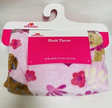 New Way to Celebrate! Valentine’s Pink Puppy Dogs Plush Throw 50x60” Bird Flower