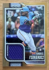 2026 Topps Series 1 - Real One Relics Yanquiel Fernandez #116 Gold Foil /50