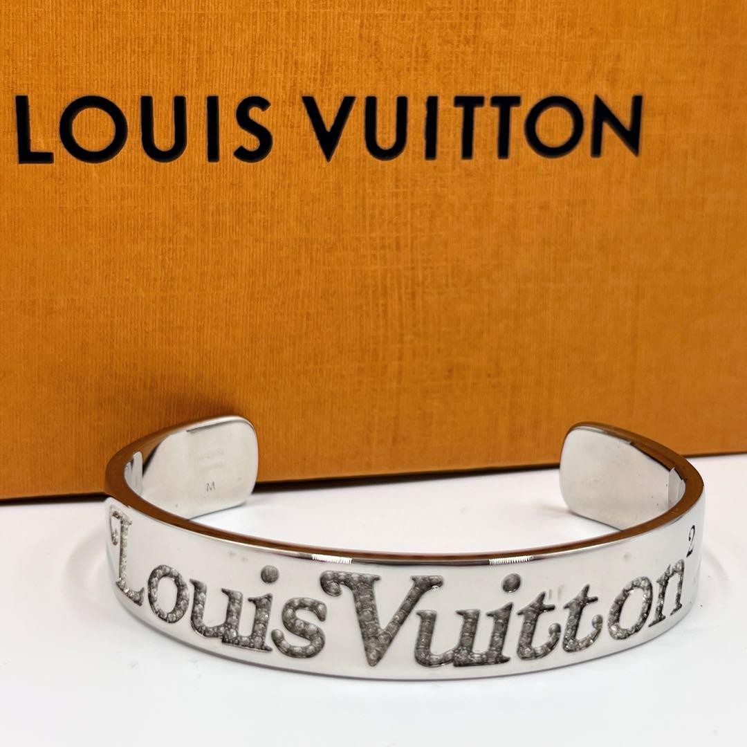 Louis Vuitton × NIGO MP2694 Silver 925 LV Strass Squared Bracelet