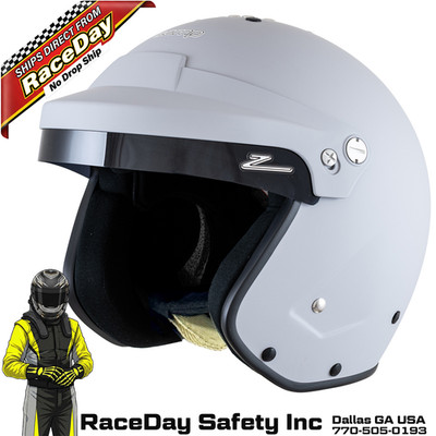Zamp RZ-19S Open Face Race Helmet Matte Gray Snell SA2025