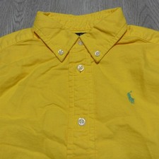Polo Ralph Lauren Boy's 6 Oxford Button Up Shirt Yellow Long Sleeve
