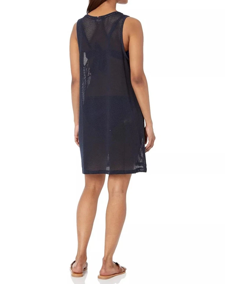 NWT Tommy Hilfiger Designer Mesh Swim CoverUp Dress S M $78 Blue Red White - Image 4 of 4
