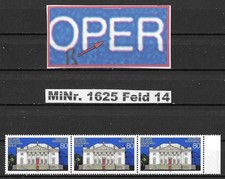 BRD  PLATTENFEHLER MiNr. 1625 f 14, 250 Jahre Deutsche Staatsoper, Berlin