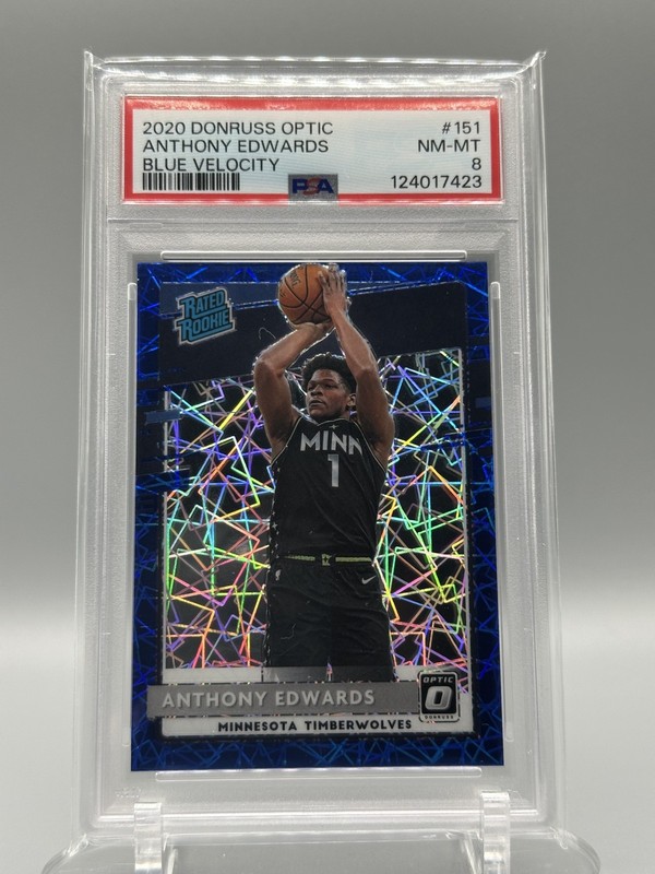 2020-21 Optic - Rated Rookie Anthony Edwards #151 Blue Velocity