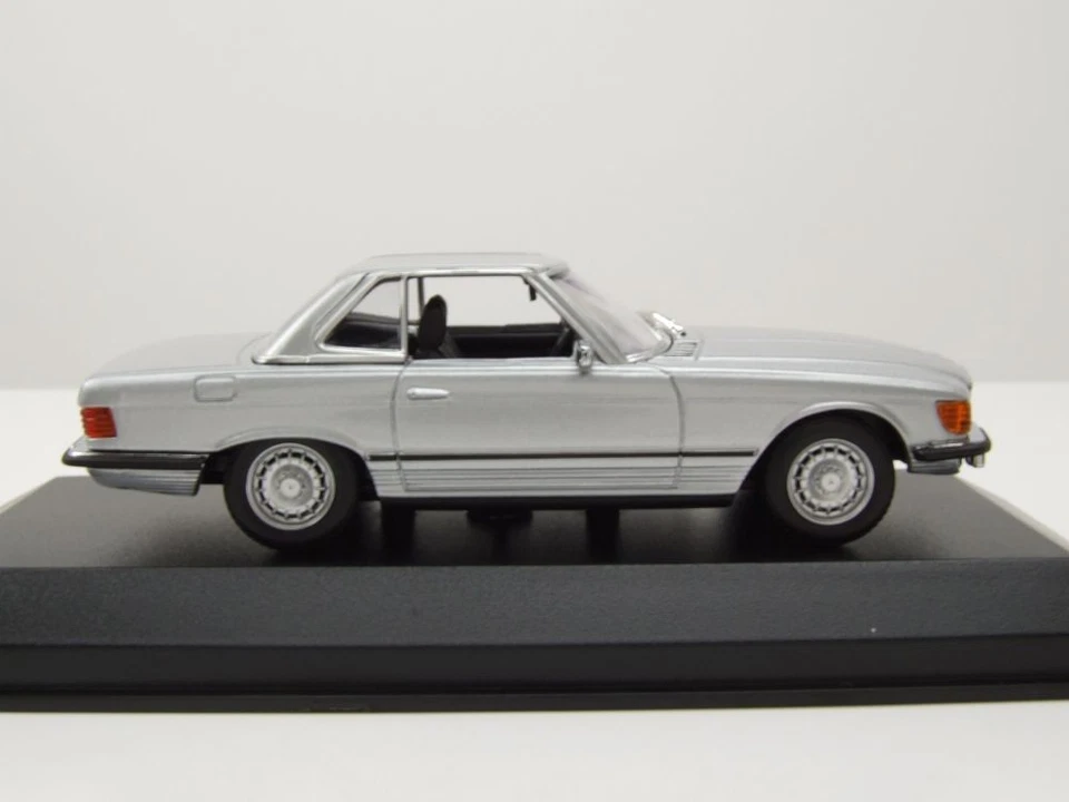 Mercedes 350 SL R107 Hardtop Argento Modellino 1:43 Minichamps - Immagine 4 di 4