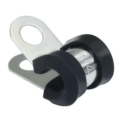 50Pcs 1/4'' Hose Cable Clamps Stainless Steel Cable Clamp, Metal 0.25Inch Rtyp...
