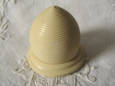 Thimble holder, figural beehive skep, box, resin, sewing box