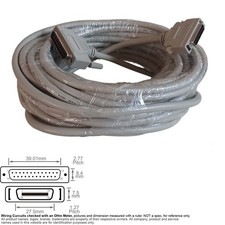 Cable Parallel Printer Centronics Mini 36-Pin DB25 25-Pin 50FT IEEE HP Micro AC