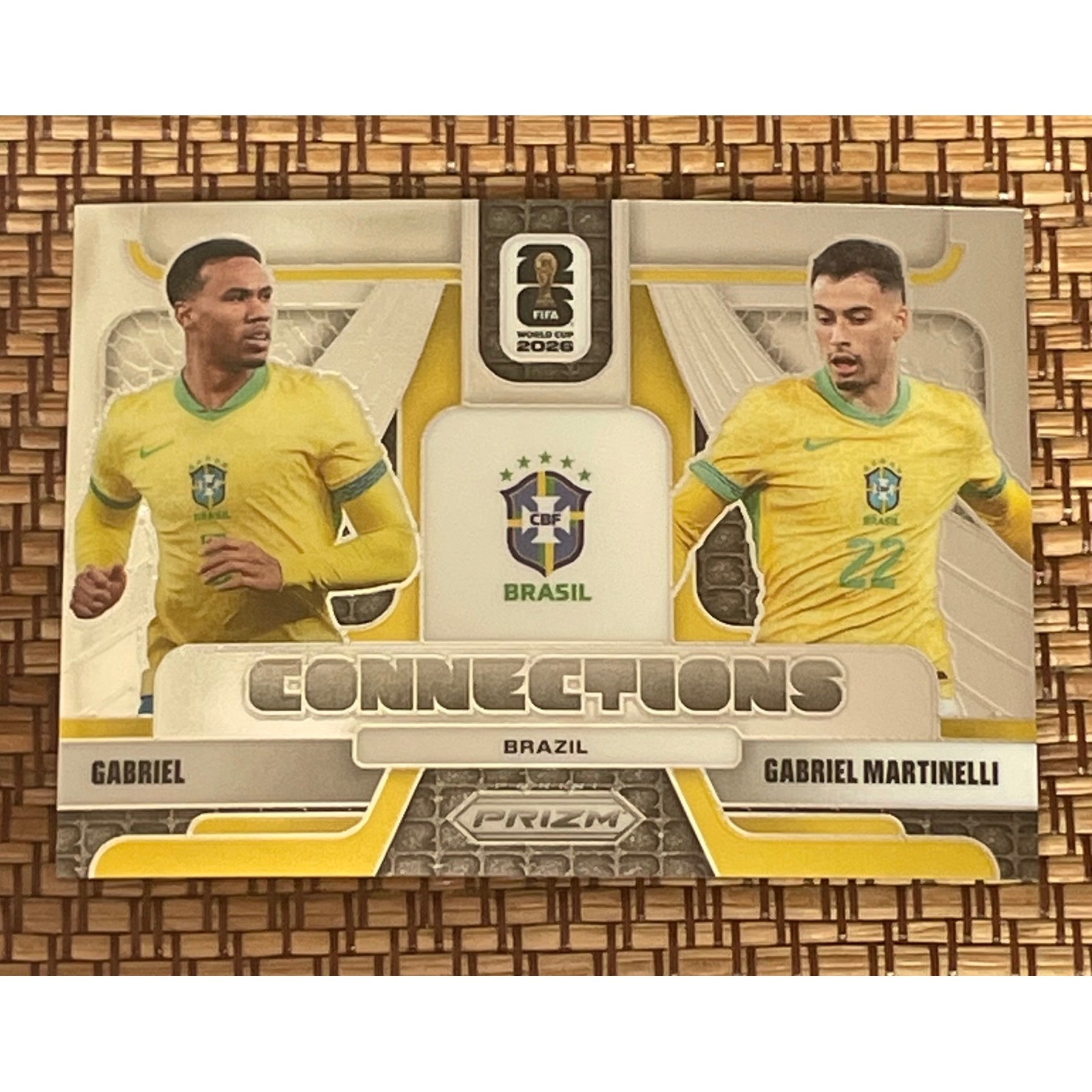 Panini PRIZM FIFA Connections Gabriel/Gabriel Martinelli Silver Card #3 Brasil